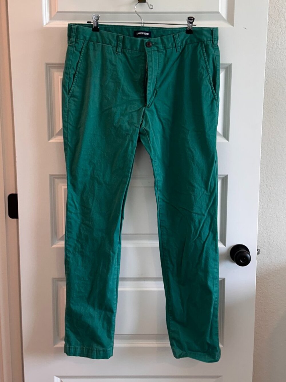 Lands End Men's Slim Fit Comfort-First Knockabout Chino Pants Ocean Jasper sz 36